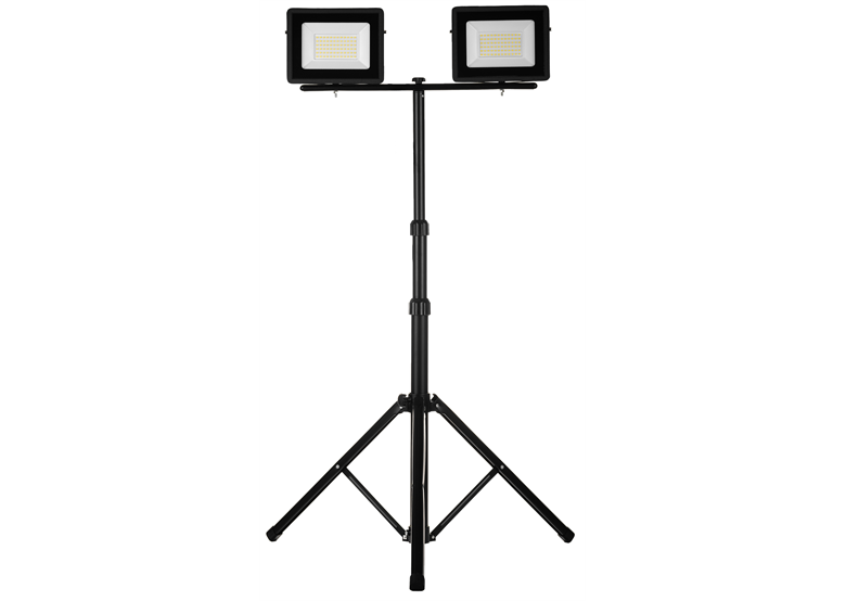 LED schijnwerper 2x50W met zwart statief Schmith SL-S05