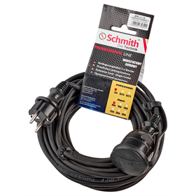Rubberen verlengkabel 3x1,5mm, 30m, zwart Schmith SPPLJ-2-30