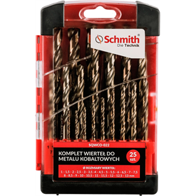 Set kobalt metaalboren 25 stuks. Schmith SQWCO-022