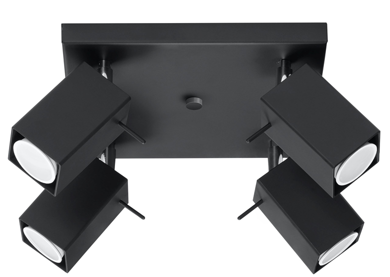 Plafondlamp MERIDA 4 zwart Sollux Lighting Bittersweet Shimmer
