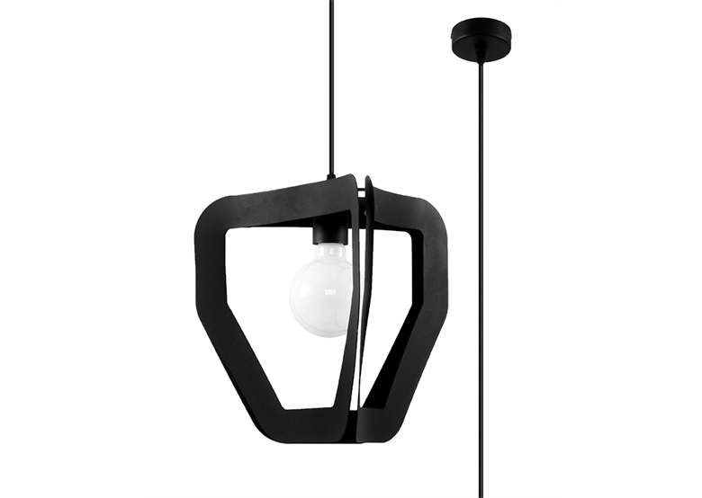 Hanglamp TRES zwart Sollux Lighting Ezio Pescatori