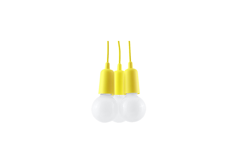 Hanglamp DIEGO 3 geel Sollux Lighting Nickel