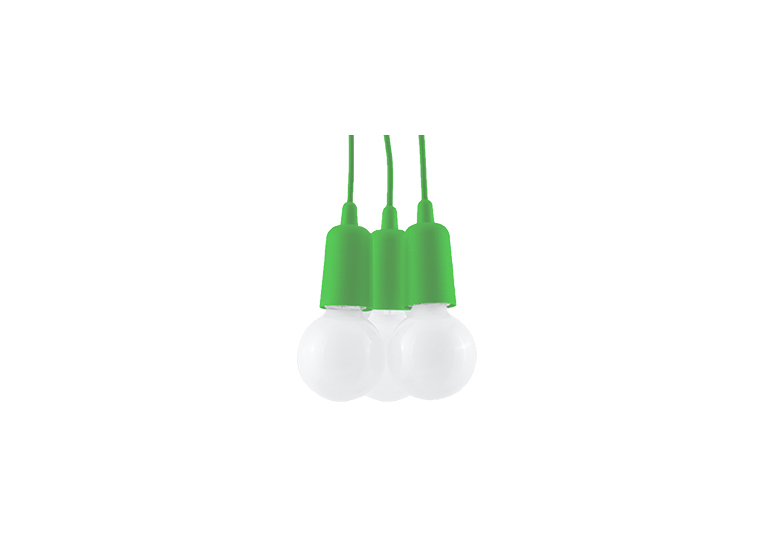 Hanglamp DIEGO 3 groen Sollux Lighting Nickel