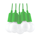 Hanglamp DIEGO 5 groen Sollux Lighting Nickel