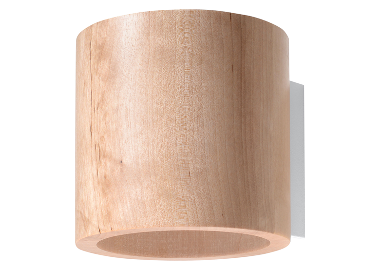 Wandlamp ORBIS natuurlijk hout Sollux Lighting Peach Puff