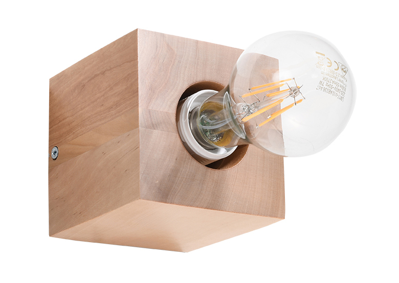 Wandlamp ARIZ natuurlijk hout Sollux Lighting Peach Puff