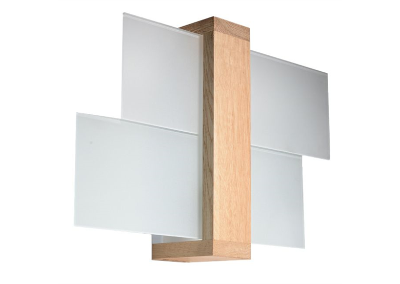 Wandlamp FENIKS 1 naturel hout Sollux Lighting Peach Puff