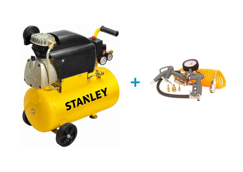 Oliecompressor 24 l + pneumatische set 6 stuks.  Stanley FCCC404STN005-ECO