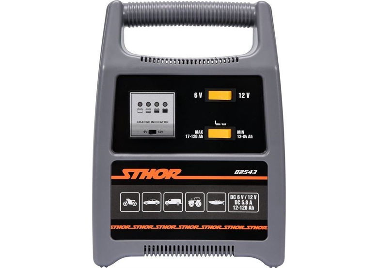 Acculader 6/12V 8A 120AH LED Sthor 82543