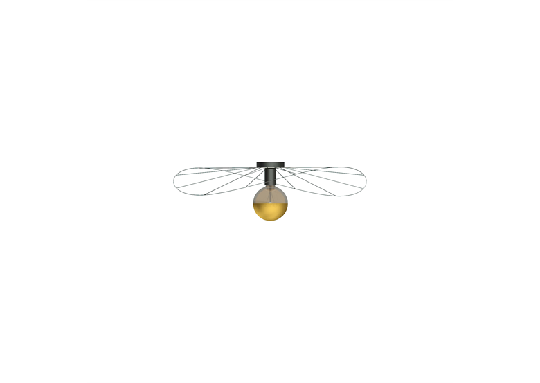 Wandlamp / Plafondlamp ESKOLA 70 zwart Thoro Lighting TH.013CZ