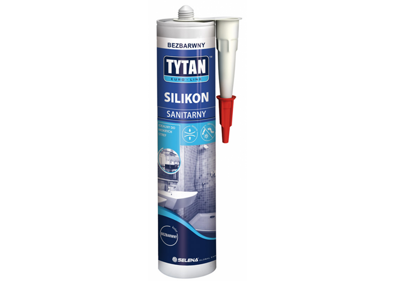 Sanitaire kleurloze siliconen 280ml Tytan Euro Line