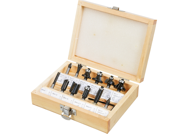 Frezenset 12-delig, schach 6 mm Verto 60H008