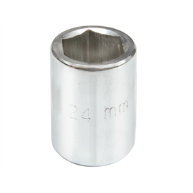 Korte dop 6-punts verchroomde 3/4" 32mm Vorel 53440