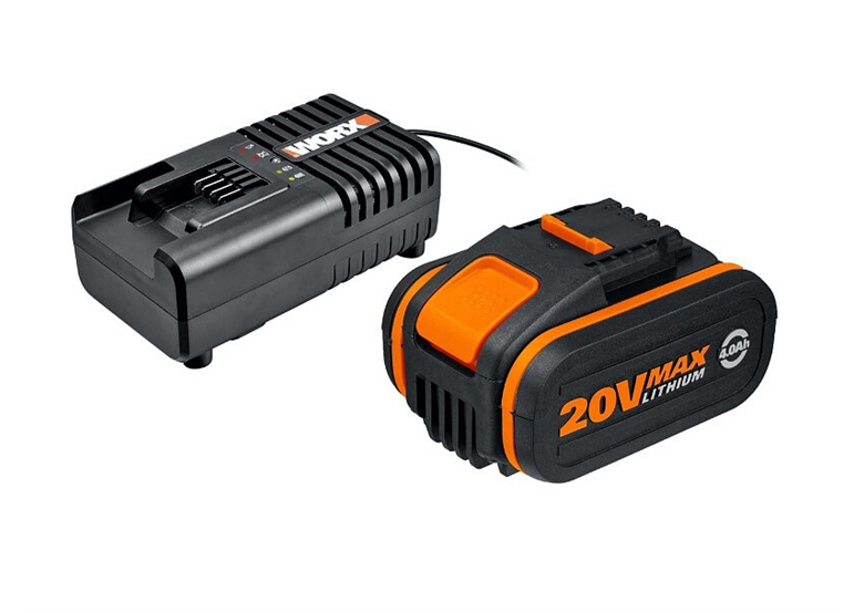 Accu 20V 4,0Ah en oplader 2A Worx Power Share WA3604