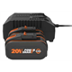 2 x 20V 4.0Ah accu's en 2-poorts lader Worx PowerShare WA3611