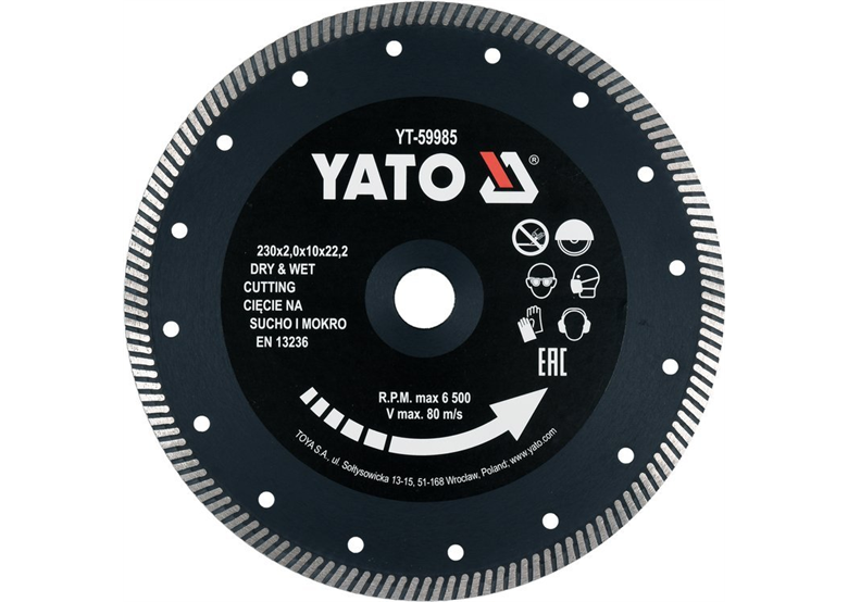 Diamanten zaagblad 230mm Yato Turbo