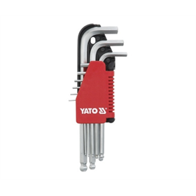 Inbussleutel set met kogelkop 9-delig 1,5 - 10 mm, lang CRV Yato YT-0506