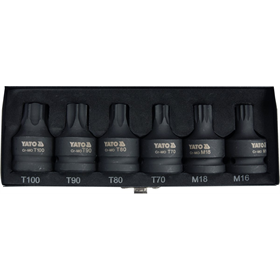 Torx/Spline slagmoersleutels 6-delig. Yato YT-10653