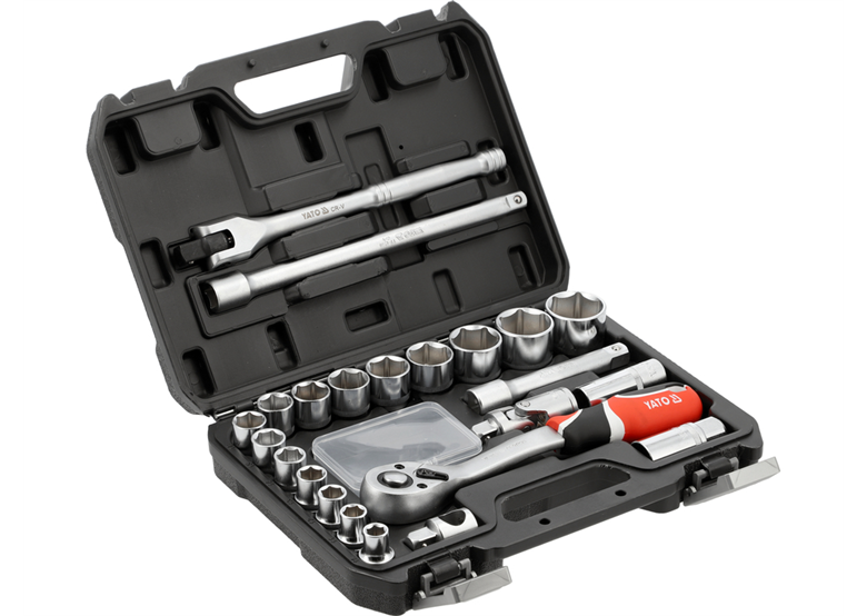 Dopsleutelset 1/2", 24-dlg. Yato YT-12662