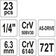 Gereedschap Set 1/4" (23st.) Yato YT-14421