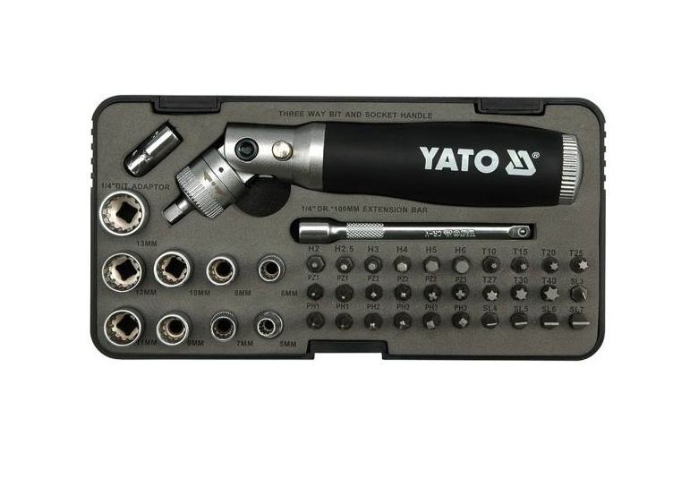 Set schroevendraaiers met ratel 42- delig Yato YT-2806
