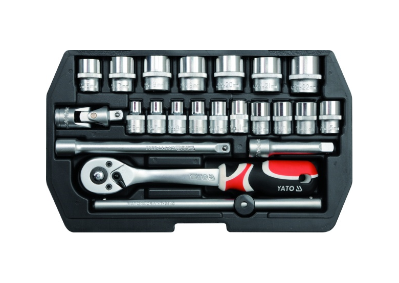 Doppenset XS 3/8", 22-delig Yato YT-3856
