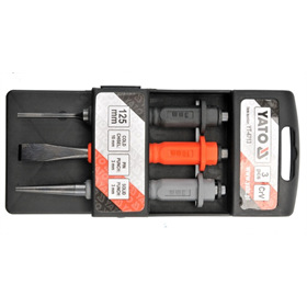 Koudbeitel en doorslagenset crv - 3-delig Yato YT-4713