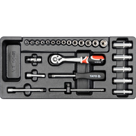 Inleg met 1/4″ doppenset Yato YT-5541