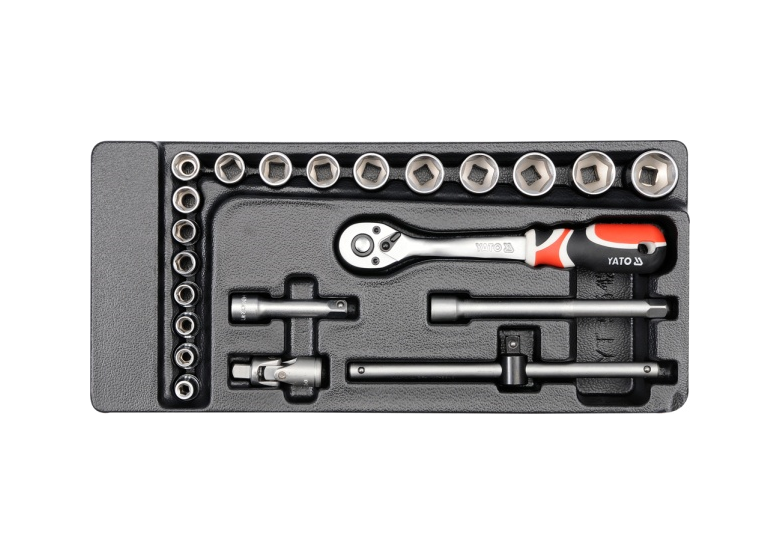 Lade-inzetstuk doppen en accessoires 3/8" 22 dlg. Yato YT-5542