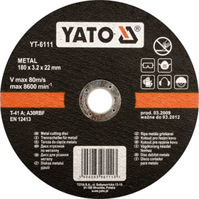 Doorslijpschijf voor metaal 125x1,2x22mm Yato YT-5923