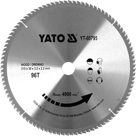 Zaagblad Widia voor hout 315x30mm Yato YT-60795