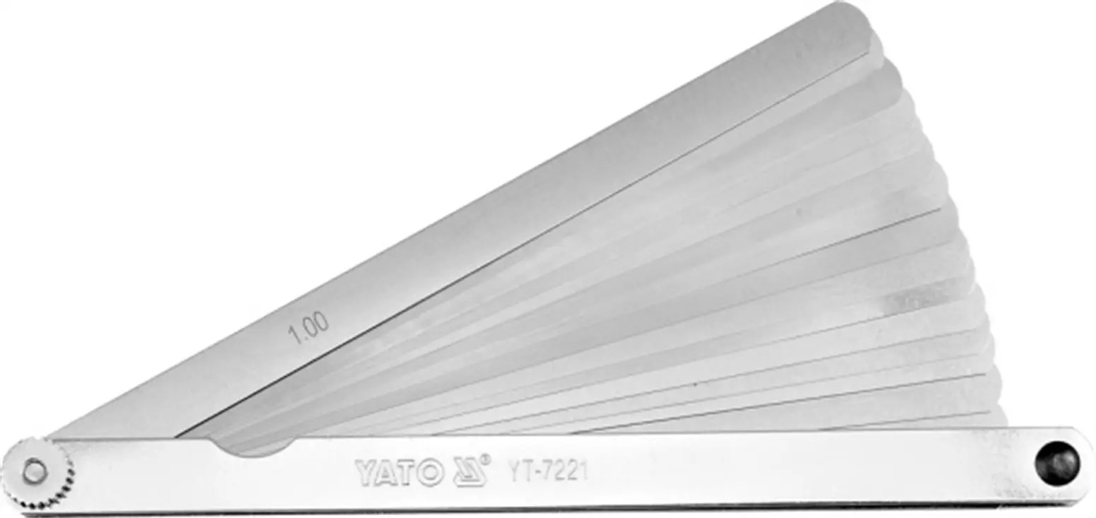 Voelermaat 200mm 17 blaadjes 0,02 - 1 mm Yato YT-7221
