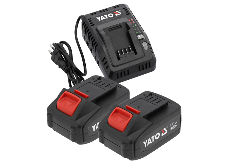 Oplader en 2x accu 18V 4,0Ah Yato YT-828510