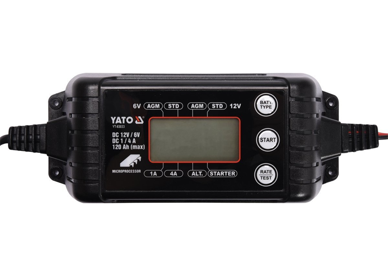Elektronische acculader 6/12V 4/1A Yato YT-83033